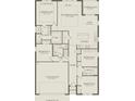 Layout showcasing four bedrooms, a spacious gathering room, and a two-car garage at 2291 Mossy Vine Ave, St Cloud, FL 34771