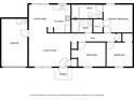 Detailed floor plan showing layout of rooms, including living room, bedrooms, kitchen, and bathrooms at 2041 Swanson Dr, Deltona, FL 32738