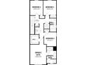 Upstairs floorplan with 3 bedrooms, 2 bathrooms and owner's suite at 3041 Douglas Fir Dr, Apopka, FL 32703
