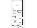 Downstairs floorplan with a garage, kitchen, dining room, gathering room and porch at 3041 Douglas Fir Dr, Apopka, FL 32703