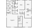 Floor plan exhibiting bedroom and bathroom layouts on the top floor of the home at 2384 Andrews Valley Dr, Kissimmee, FL 34758