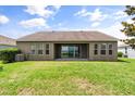 Expansive backyard features lush green grass, perfect for outdoor entertaining or relaxing by the water at 259 Blue Cypress Dr, Groveland, FL 34736