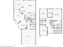 Layout of first and second floor featuring kitchen, garage and bedrooms at 585 Cruz Bay Cir, Winter Springs, FL 32708