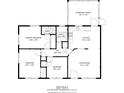 Layout of home featuring primary bedroom, kitchen, living room, and screened porch at 944 Essex Rd, Daytona Beach, FL 32117
