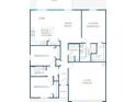 Detailed floor plan showcasing the layout of the home, including bedrooms, bathrooms, and living spaces at 103 Orchid Ct, Poinciana, FL 34759