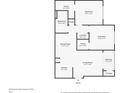 Floorplan of the condo featuring a spacious layout with a balcony and storage area at 1979 Summer Club Dr # 111, Oviedo, FL 32765