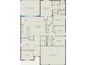 Detailed floor plan showcasing the layout of this home with a three-car garage at 3814 Blue Vale Dr, Davenport, FL 33837