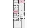 Detailed floor plan showcasing the layout of the home, including bedrooms, kitchen, and living areas at 5117 Forget Me Not Ave, Lake Hamilton, FL 33851