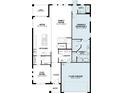 First floor floorplan with flex room, kitchen, Gathering room, garage, laundry and owner's bedroom at 2648 Great Heron Ave, St Cloud, FL 34773