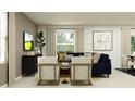 Cozy living room with large window, comfortable seating, and modern decor at 4066 Old Mill Rd, Haines City, FL 33844