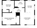 Simplified floor plan of home with dimensions of all rooms at 2031 Warrens Ave, Maitland, FL 32751