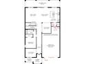 First floor floor plan featuring a spacious great room, casual dining area and a three-car tandem garage at 2521 Cedar Rose St, Apopka, FL 32712