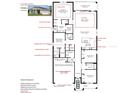 Layout of a home design with a primary bedroom suite, great room, kitchen, and garage at 2703 Arbor Dune Ave, Apopka, FL 32712