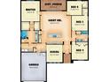 Detailed floor plan showcasing the layout of the home, including bedrooms, bathrooms, and living areas at 304 N Jungle Rd, Geneva, FL 32732