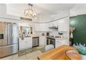 Bright kitchen with white cabinets, stainless steel appliances, and a view to the exterior at 3270 Courtland Blvd, Deltona, FL 32738