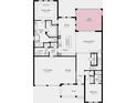 Detailed first-floor blueprint showing the layout of the kitchen, bedrooms, and lanai at 12904 Harvest Rain Ave, Winter Garden, FL 34787