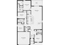 Detailed floor plan showcasing the layout of the home, including bedrooms, bathrooms, kitchen, and living areas at 4742 Yellow Elder Way, Kissimmee, FL 34758