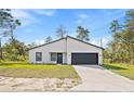 Charming one-story home with a modern white exterior, black accents, and a convenient two-car garage at 501 Marion Oaks Golf Way, Ocala, FL 34473