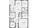 Detailed floor plan showcasing the layout of the home, including the primary suite, kitchen, bedrooms, and garage at 4725 Yellow Elder Way, Kissimmee, FL 34758