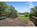 View of the lake from the wooden deck at 1389 Gainesville Ln, Deltona, FL 32725