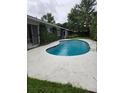 Inviting backyard pool featuring a white concrete surround and verdant landscaping at 2817 Fitzooth Dr, Winter Park, FL 32792