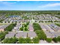 Expansive aerial view showcasing a well-planned community with lush greenery and serene lakes at 7508 Bentonshire Ave, Windermere, FL 34786