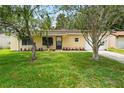 Inviting single-story home with lush green lawn and mature landscaping, creating great curb appeal at 10849 William Tell Dr, Orlando, FL 32821