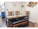 Charming dining room with a stylish table, bench seating, and elegant decor at 314 Windmeadows St # 314, Altamonte Springs, FL 32701