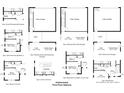 Layout options for the first floor of an Ambersweet home including optional garage upgrades at 2034 Education St, St Cloud, FL 34771