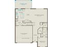 Detailed floor plan showing the layout of the home, including the kitchen and bedrooms and 2-car garage at 4120 Winding Pines Dr, Apopka, FL 32712