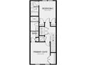 Floor plan featuring primary suite, primary bath, bedroom 2, bath 2 and stairs at 3064 Skyline Loop, Kissimmee, FL 34758