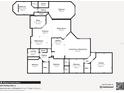 Detailed floor plan showcasing the layout of the home, including bedrooms, bathrooms, kitchen, and living areas at 3216 Rolling Hills Ln, Apopka, FL 32712