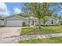 Lovely exterior view of single-story home, featuring a well-kept lawn and an attached two-car garage at 2312 Poinciana Rd, Winter Park, FL 32792