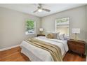 Bedroom features hardwood floors, neutral paint, and windows for natural light at 536 W King St, Orlando, FL 32804