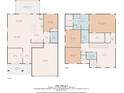 Detailed floor plan showcasing the layout of a 2,559 sq ft home, including room dimensions for both floors at 2431 Tudor Rose Dr, Sanford, FL 32773