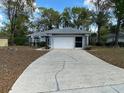 Well-maintained single-story home featuring a two-car garage and a concrete driveway at 19430 Sw 100Th Loop, Dunnellon, FL 34432
