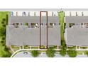 Aerial view showcasing the layout and location of the townhome within the community at 15693 Kinnow Mandarin Ln, Winter Garden, FL 34787