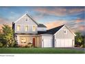 Stunning exterior of a modern farmhouse-style home with lush landscaping and a welcoming entrance at 340 Ambersweet Pl, Lake Mary, FL 32746