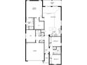 Detailed floor plan showcasing the layout of this home including the primary suite and open kitchen at 2644 Hancock Crossing Dr, Bartow, FL 33830