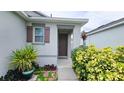 Inviting home entrance with decorative plants and a well-maintained walkway at 3202 Timber Hawk Cir, Ocoee, FL 34761