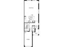 First floor plan featuring an open-concept layout with a great room, kitchen, powder room, and garage at 504 Pine Ridge Ct, Lake Wales, FL 33859