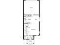 Open-concept first-floor floorplan featuring the kitchen, great room, garage, entry and porch at 7212 Big Cedar Aly, Groveland, FL 34736