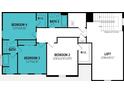 Upstairs floor plan featuring bedrooms, loft, and bathroom layouts for optimal living at 3448 Douglas Fir Dr, Apopka, FL 32703
