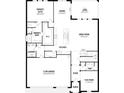 Detailed floor plan showcasing the layout of the main level including kitchen and owner's suite at 3448 Douglas Fir Dr, Apopka, FL 32703