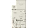 Detailed first-floor plan showcases kitchen, gathering room, two-car garage, and bedroom 2 at 5045 Starling Bird Ln, St Cloud, FL 34771