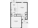 This floorplan shows the layout of the first floor, including the kitchen, dining room, and garage at 661 Teviot Rd, Haines City, FL 33844