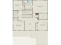 Second-floor floorplan featuring five bedrooms, three bathrooms, a loft, and an upstairs laundry room at 411 Winter Grove Blvd, Winter Garden, FL 34787