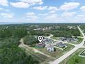 This aerial view shows a home nestled in a wooded neighborhood, offering both privacy and community at 527 Rio Grande Dr, Poinciana, FL 34759