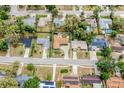 Aerial view of a single Gathering home nestled in a residential area with mature trees and well-maintained lawns at 5812 Viking Rd, Orlando, FL 32808