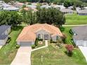 Beautiful aerial view of a well-maintained home with lush landscaping in a residential neighborhood at 2520 Nw 53Rd Avenue Rd, Ocala, FL 34482